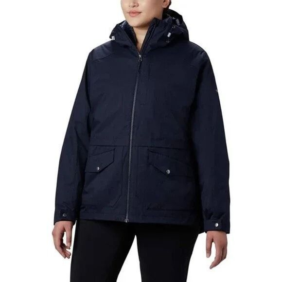 Columbia Womens Size 2X Black Mount Erie Interchange Jacket